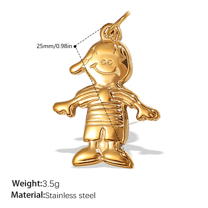 Wholesale DIY Stainless Steel Gold-Plated Necklace Pendant Accessories