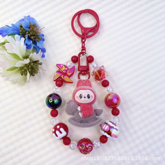 Wholesale New Flocked Wizard Plush Cute Phone Chain Keychain Bag Doll Pendant Accessories