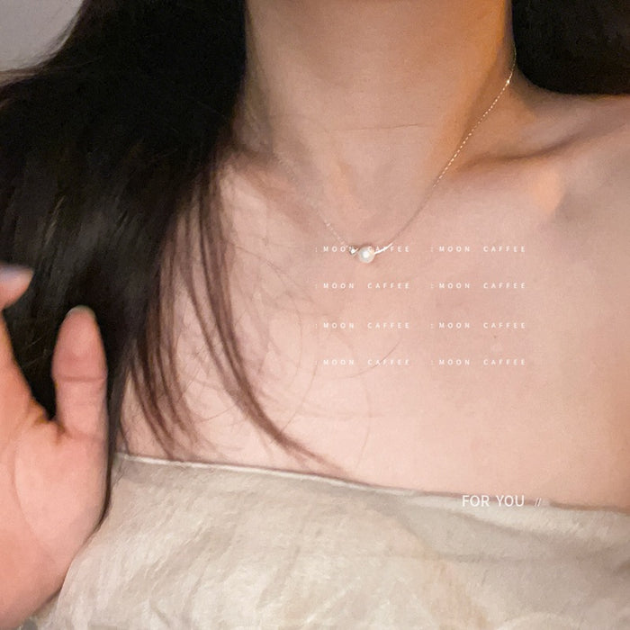 Wholesale Necklaces a pearl pendant snake bone thin chain clavicle chain niche necklace