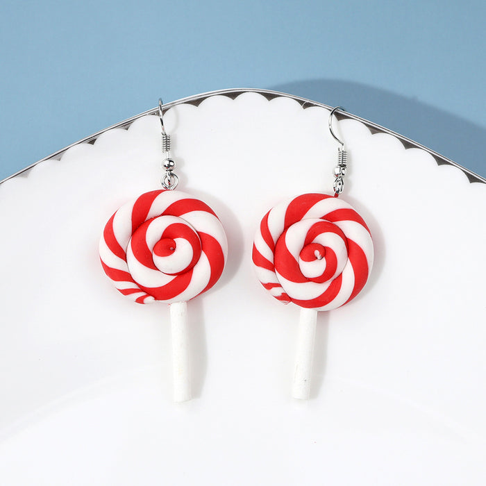 Wholesale Cartoon Clay Lollipop Earrings JDC-ES-niqing034