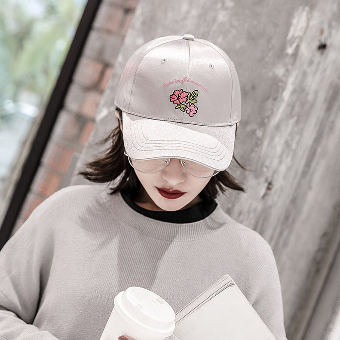 Wholesale New hat with smooth embroidery letters, sunshade baseball cap, face covering, versatile duckbill cap for young men