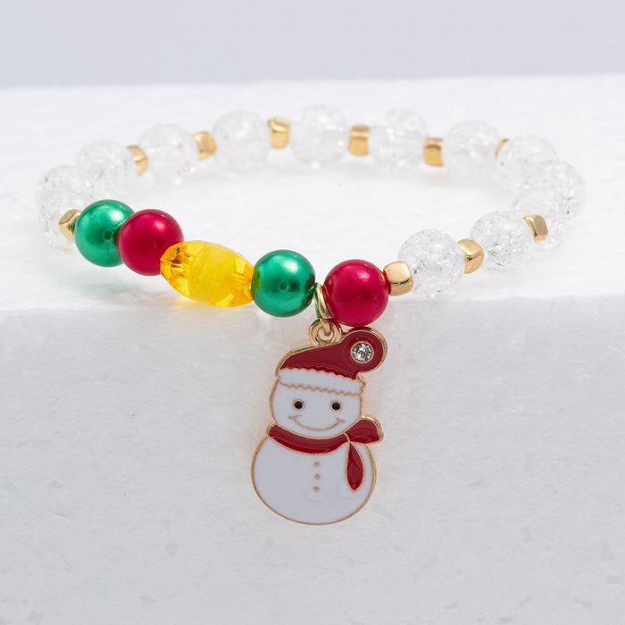 Wholesale Christmas Bracelets for the Elderly,  Christmas Decorations,  Snowflake Bells,  Elk Bracelets,  Elastic Bracelets