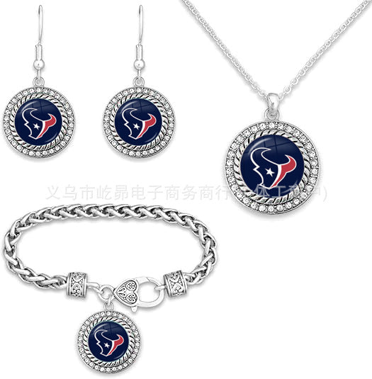 Wholesale Rugby Bracelet Necklace Earring Set