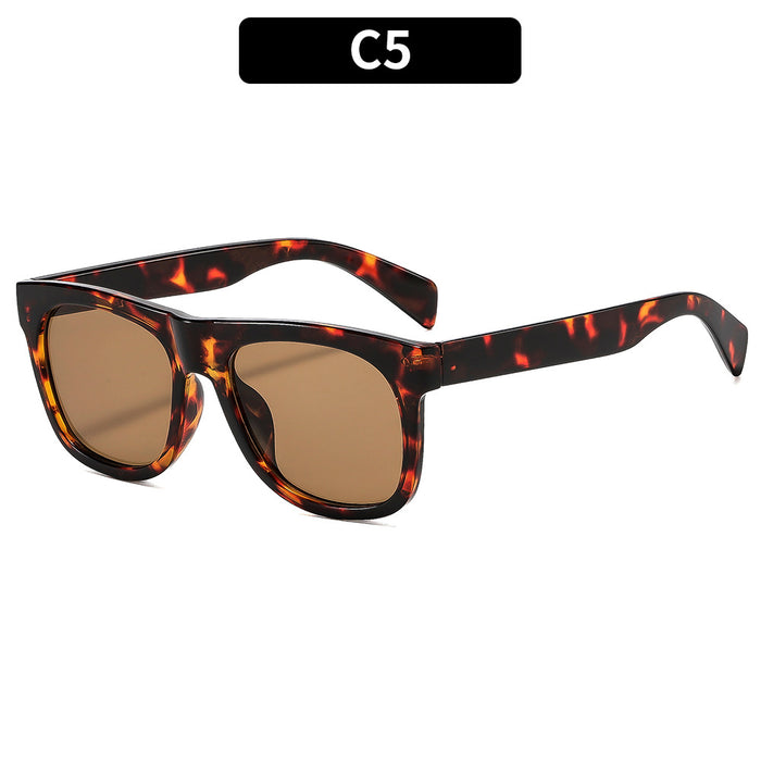 Wholesale Classic Square Retro Sunglasses UV400 Black Frame Gray Lens Modern Fashion Accessory