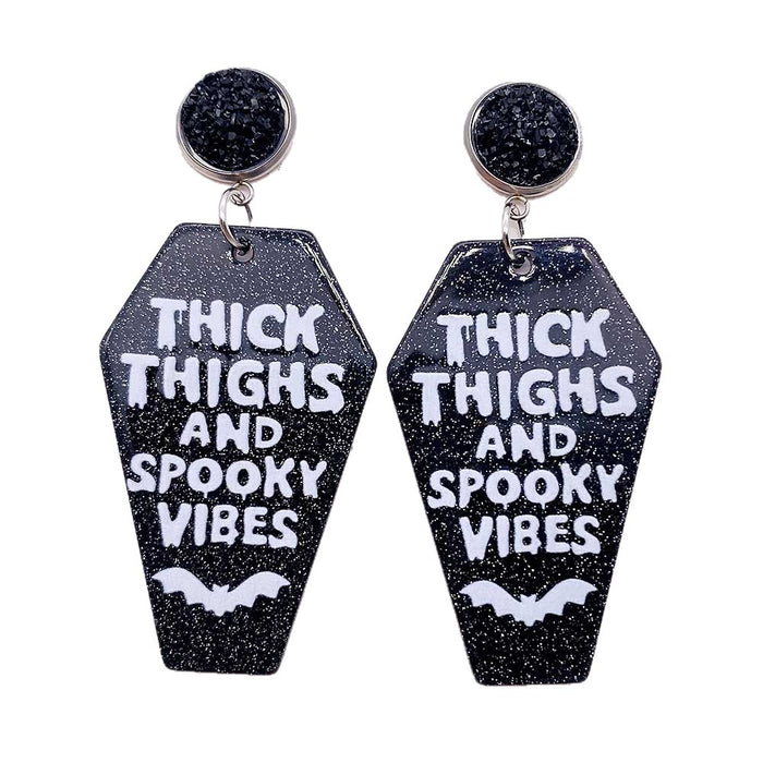 Wholesale  earrings coffin bat ghost acrylic earrings earrings  gift earrings