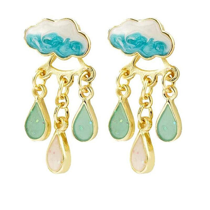 Wholesale New Cloud Earrings Fashion tassel Raindrop Women's Earpins