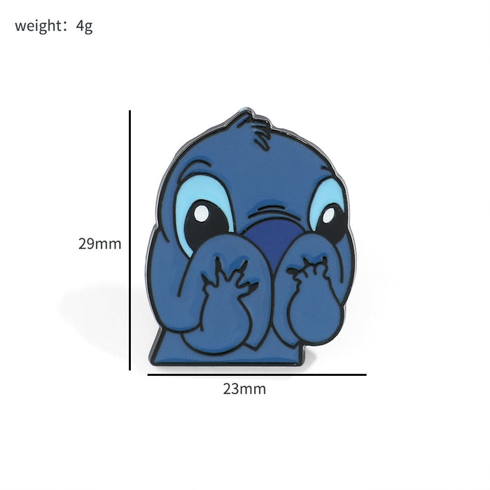 Wholesale Cute cartoon brooch funny  metal badge alloy drop oil bag accessories