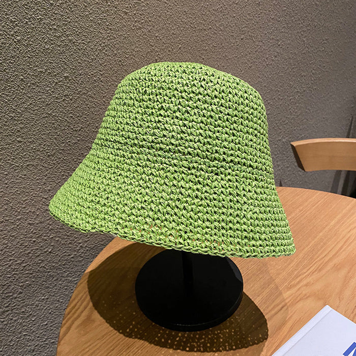 Wholesale Straw Hat Fashionable Beach Sunshade Woven Fisherman Hat