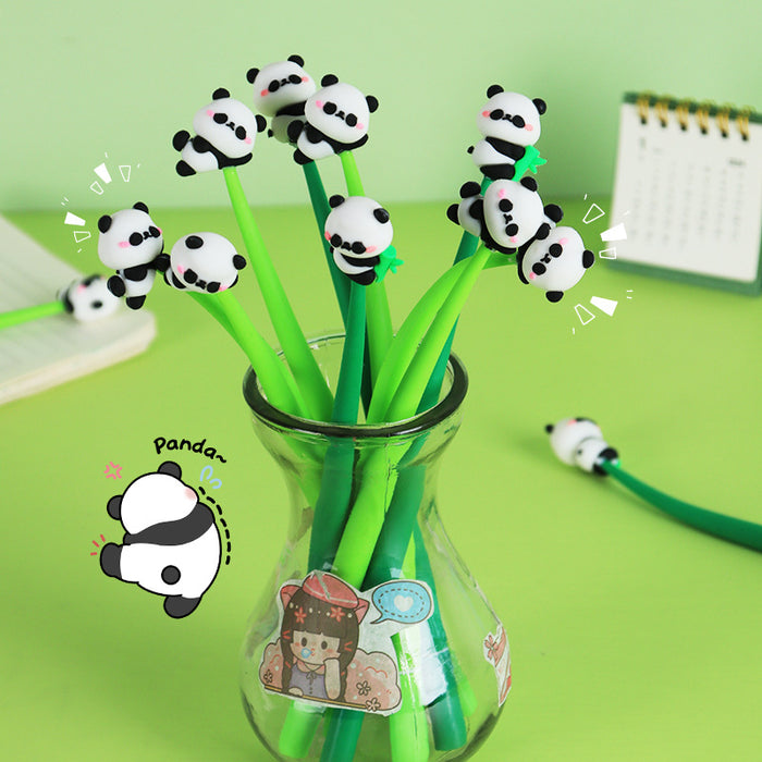 Wholesale Soft Plastic Gel Pens Cute Cartoon Panda Design for Student Everyday Use