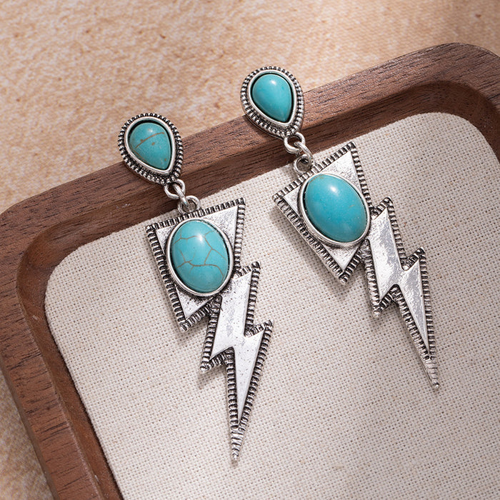 Wholesale Retro Exaggerated Elegant Lightning Earrings
