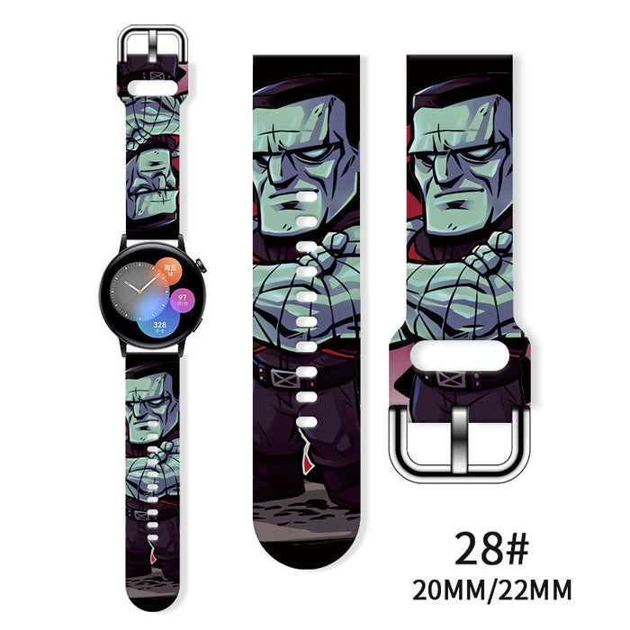 Wholesale Printed Silicone Watch Strap Wrist Strap JDC-WD-NuoQi066