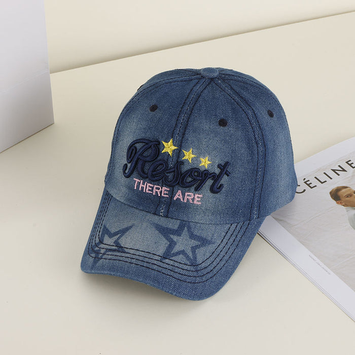 Wholesale Cowboy hat, casual duckbill hat, sun visor hat, embroidered letter versatile hat