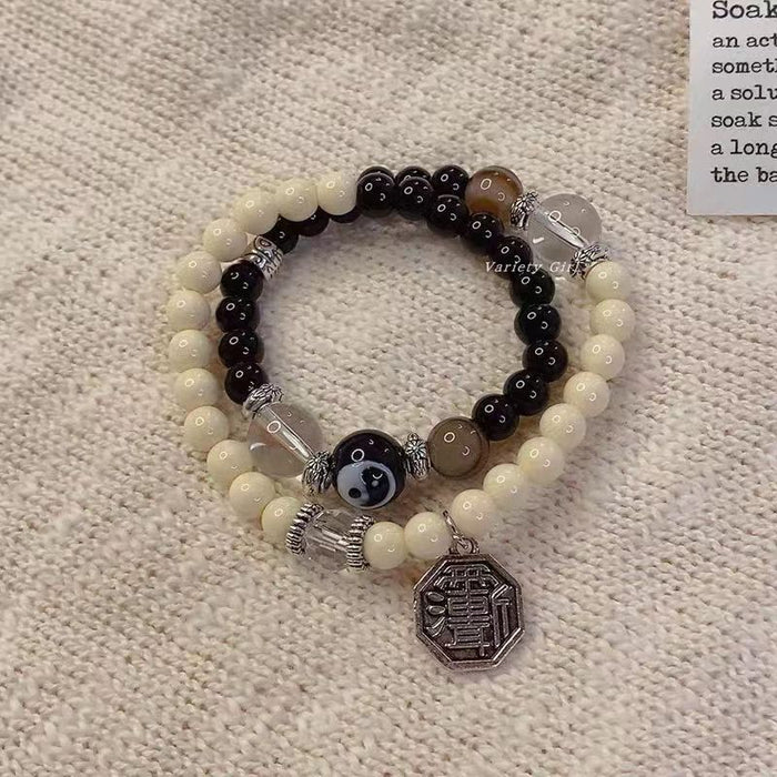 Wholesale Flower Beaded Double-layer Bracelet Women's New Style Bracelet