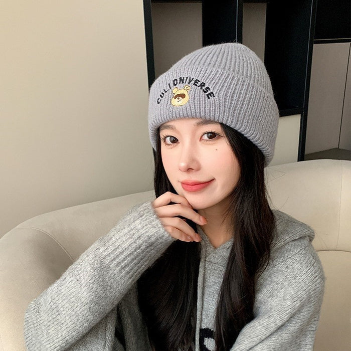 Wholesale Autumn and Winter Bear Wool Is Cute Knitting Cap JDC-FH-Yiguan001