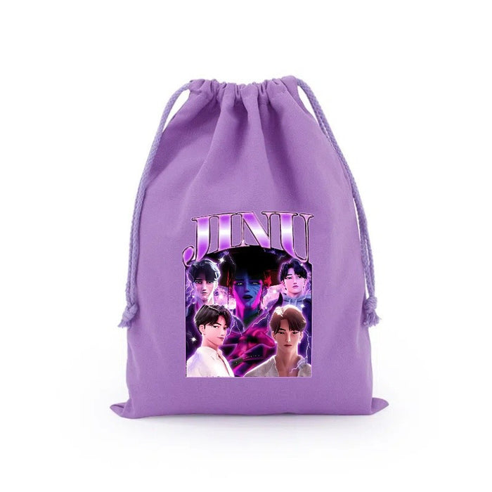 Wholesale Cartoon Canvas Drawstring Storage Bag Handbags