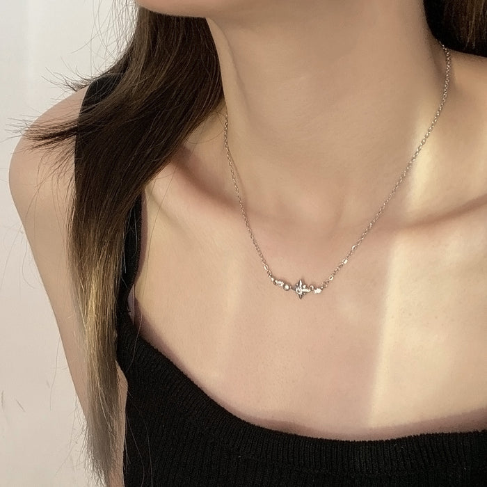 Wholesale Star zircon necklace, light luxury, niche, versatile accessories, gentle temperament, collarbone chain wholesale