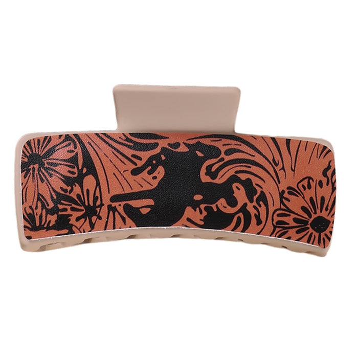 Wholesale multi-color red and black vortex flower square Hair Clips