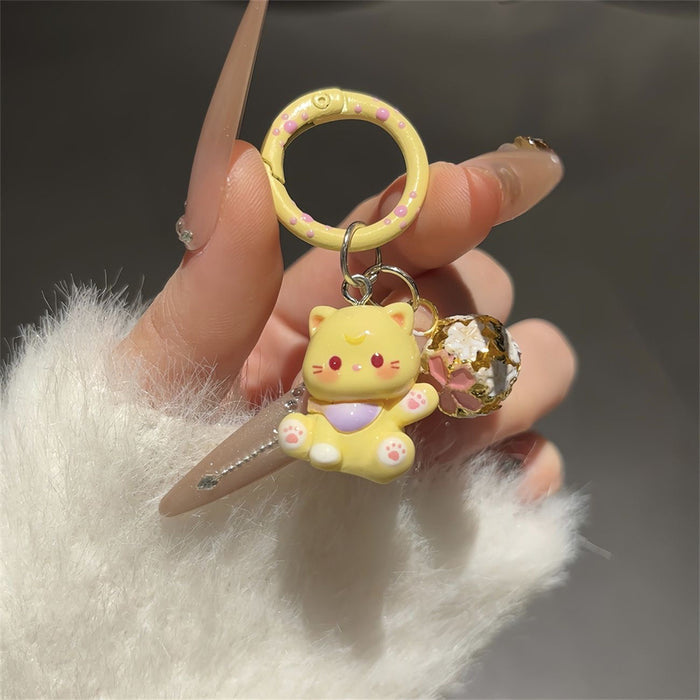 Wholesale Cute Cat Bell Keychain Girl's Bag Accessories Pendant