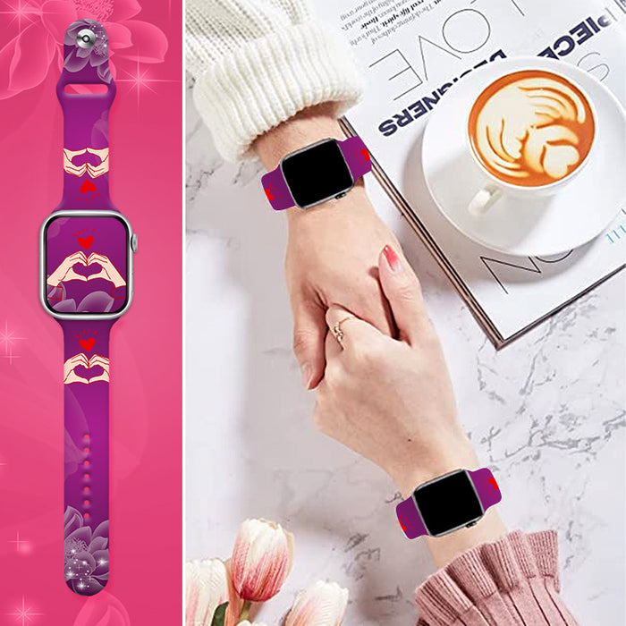 Wholesale Printed Silicone Watch Strap Wristband JDC-WD-NuoQi037