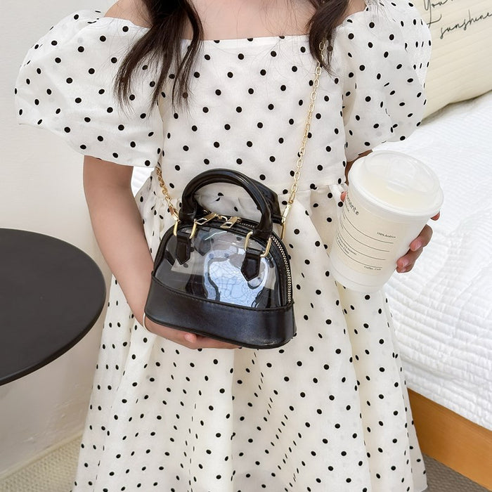 Wholesale Fashionable transparent shell bag crossbody bag PVC chain trendy shoulder bag