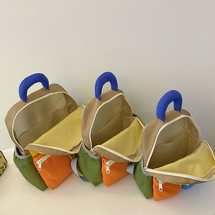 Wholesale Cute children's backpack, ultra light cartoon printed backpack, fashionable contrasting color backpack