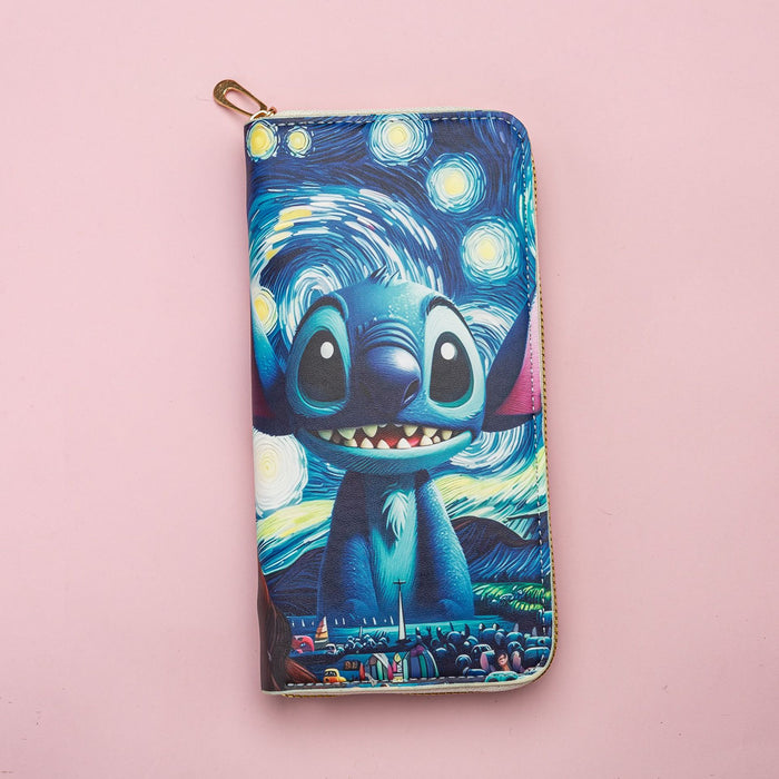 Wholesale Long Wallet with Zipper,  Printed Cartoon Wallet