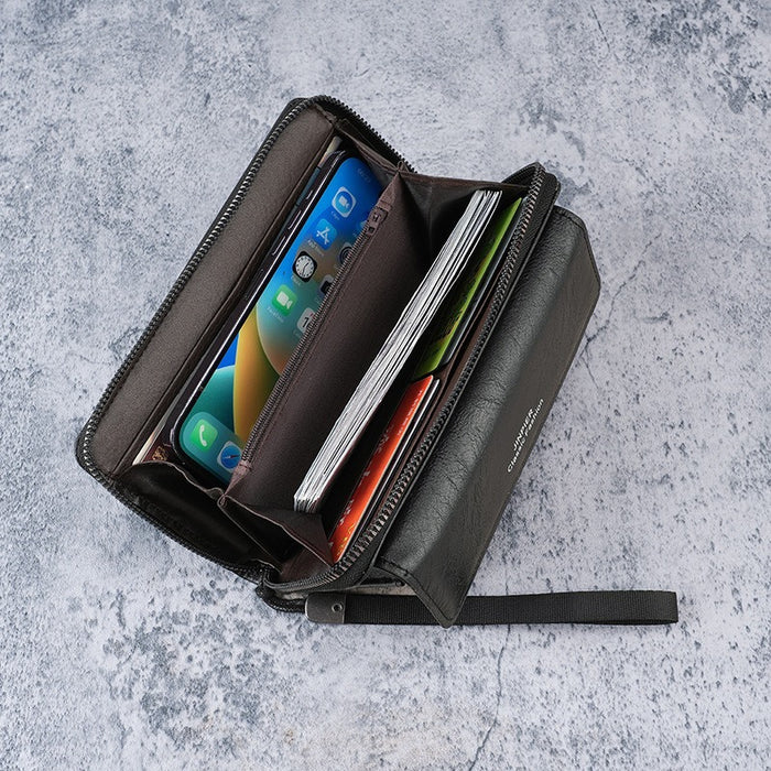 Wholesale Business Men' s Wallet - PU Leather Long Wallet with Multi Card Slots Large Capacity Clutch Fashion Gift
