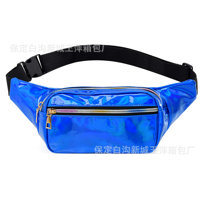 Wholesale Laser Bright Face Waist Bag Mobile Phone Storage Fashion Crossbody Chest Bag Running Casual Outdoor Sports Bag