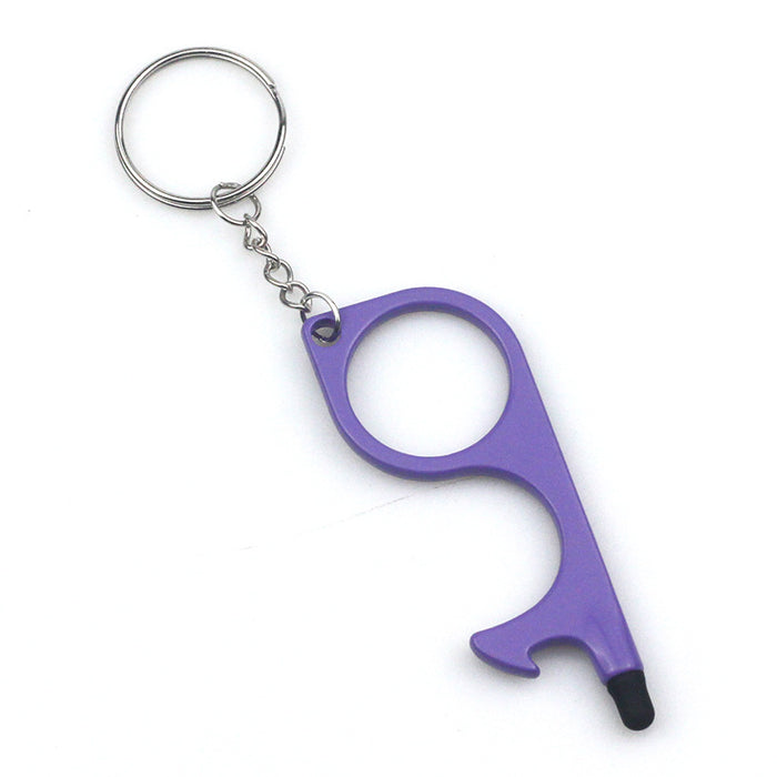 Wholesale Multifunctional Portable Electroplating Door Opener Keychain JDC-KC-ZY051