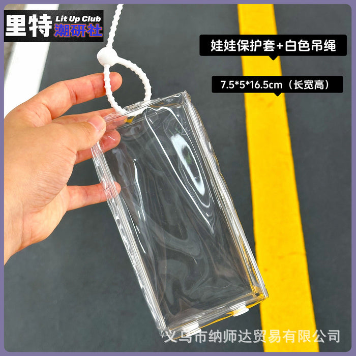 Wholesale Pendant protective cover doll plush dustproof 15cm transparent bag hanging bag