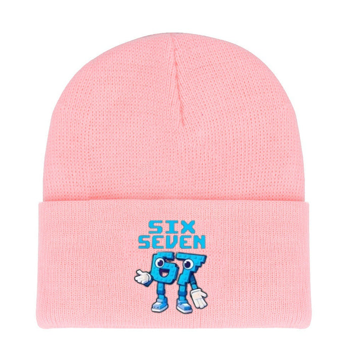 Wholesale Letter pattern knitted hat wool hat warm hat