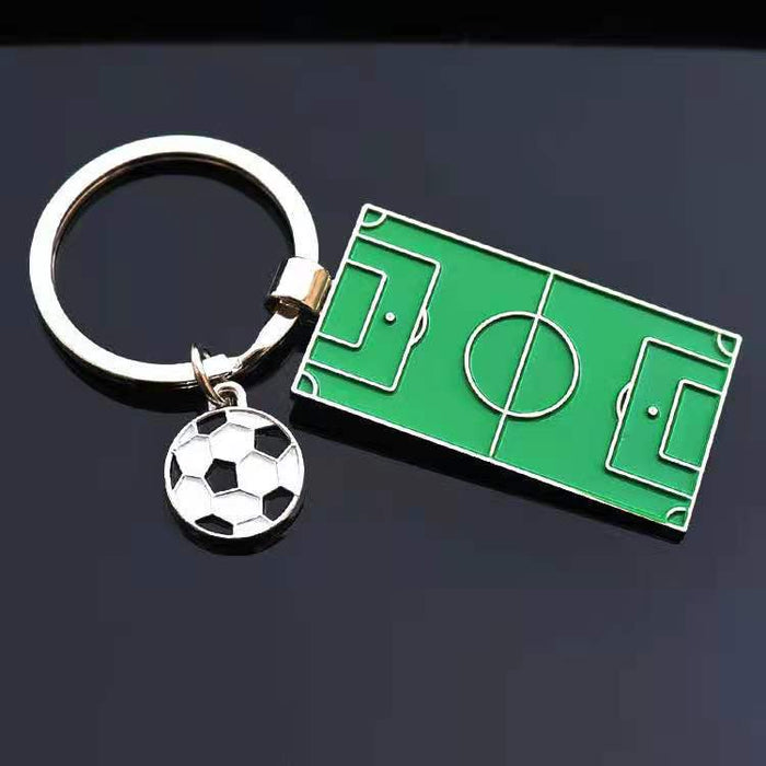 Wholesale football field keychain football player pendant World Cup fans