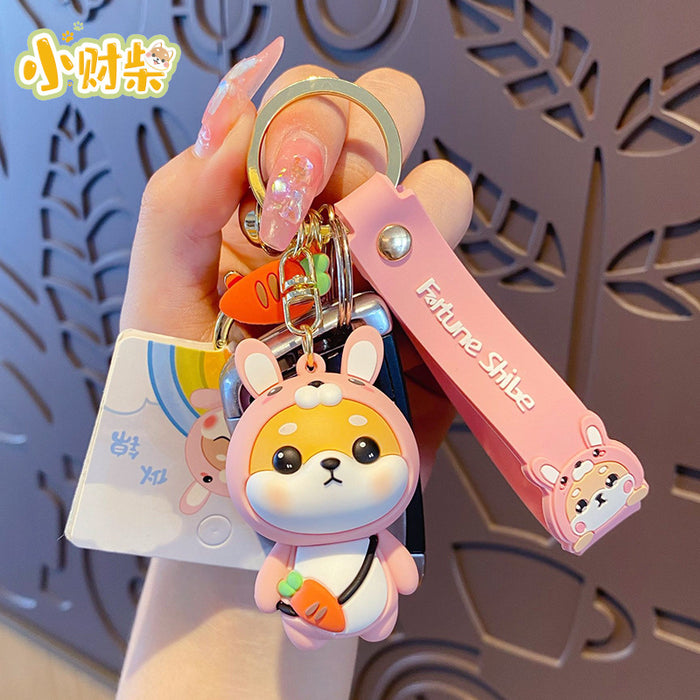 Wholesale Cartoon Zodiac Horse Silicone Keychain Cute Chinese New Year Gift Keyring