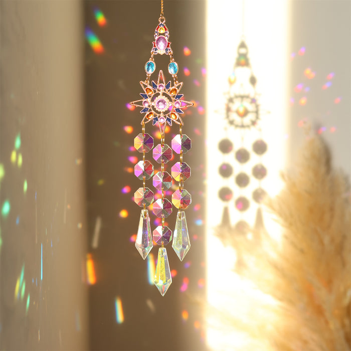 Wholesale Glass Crystal Star Moon Butterfly Sun Catcher Decorative