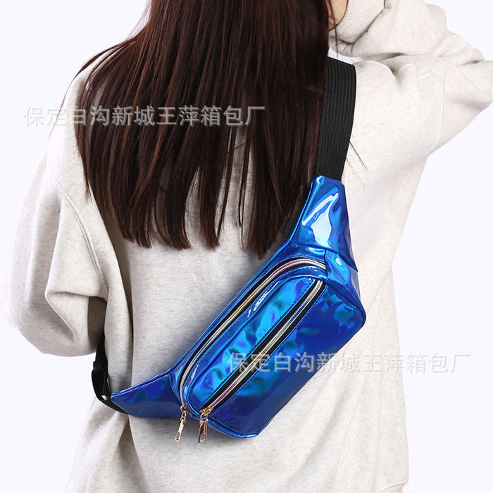 Wholesale Laser Bright Face Waist Bag Mobile Phone Storage Fashion Crossbody Chest Bag Running Casual Outdoor Sports Bag