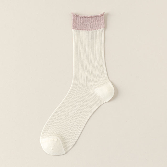Wholesale Socks with mesh breathable middle tube, rolled edges and loose mouth