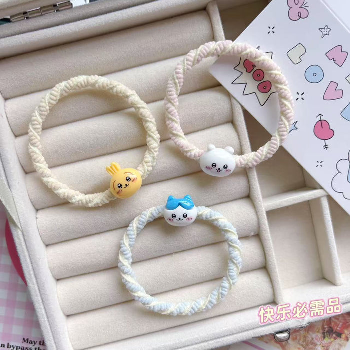 Wholesale Cartoon Cute Hair Rope Sweet Ins Girly Heart Hair Tie Couple  Student Hair Accessories
