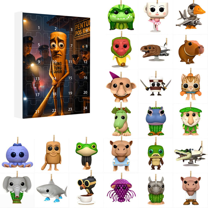 Wholesale  Classic Blind Box Acrylic Flat Pendant Christmas Ornament