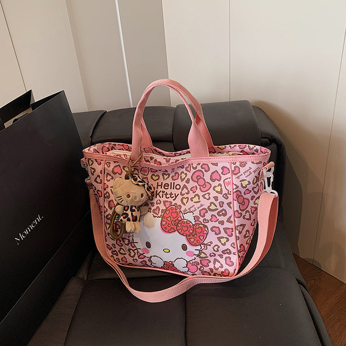 Wholesale Cute cartoon leopard print large capacity shoulder bag
