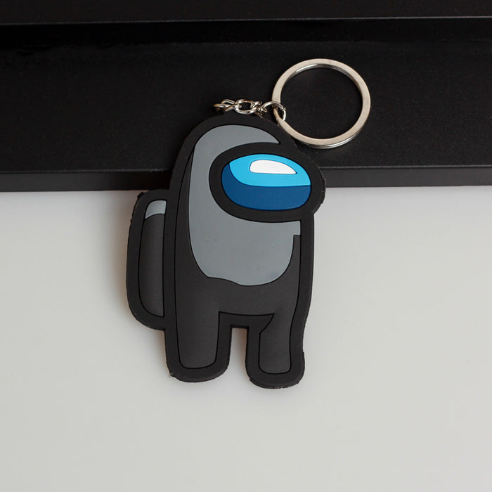 Wholesale 5PCS  Space PVC Silicone Double-Sided Keychain Cartoon Doll Pendant Pendant