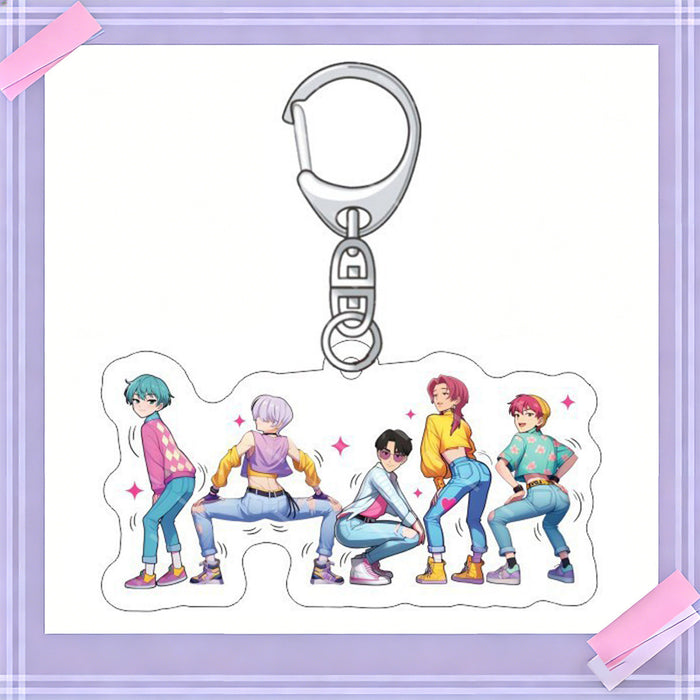 Wholesale 10pcs/set K-POP anime merchandise acrylic keychains and pendants