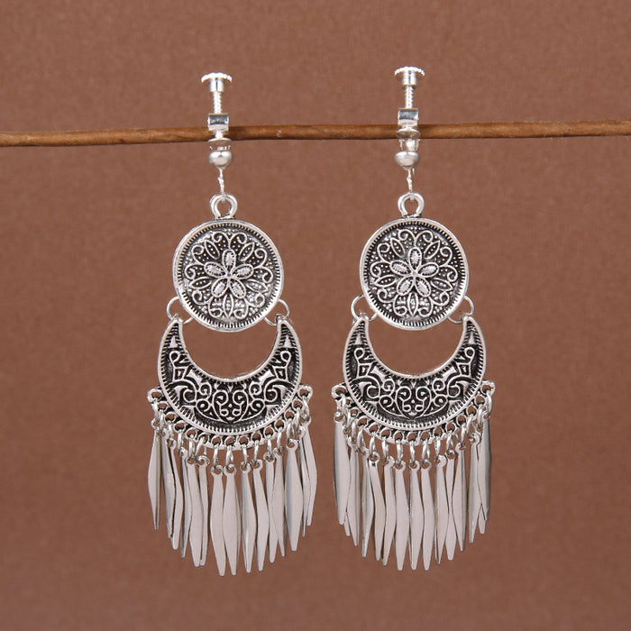 Wholesale Alloy Bohemian Retro Ethnic Style Su Long Earrings JDC-ES-Gumi003