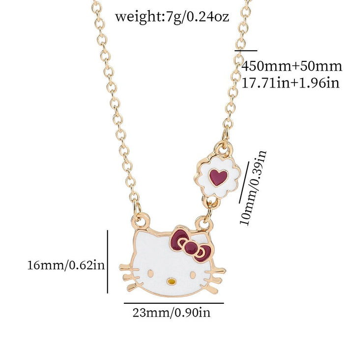 Wholesale Temu Heiiokitty Hello Kitty Necklace Cartoon Girl Necklace Keychain JDC-NE-YBY003