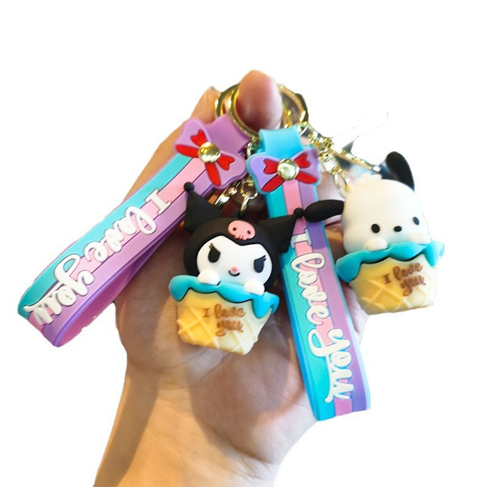 Wholesale Rubber Cartoon Doll Keychain JDC-KC-Tingm189