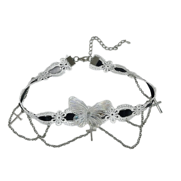 Wholesale Lace necklace cross collarbone chain personalized creative collar