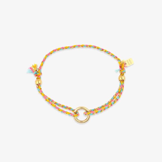 Wholesale Titanium Steel Colorful Rope Braided Colorful Rope Live Ring Buckle Hand Rope Gold Plated