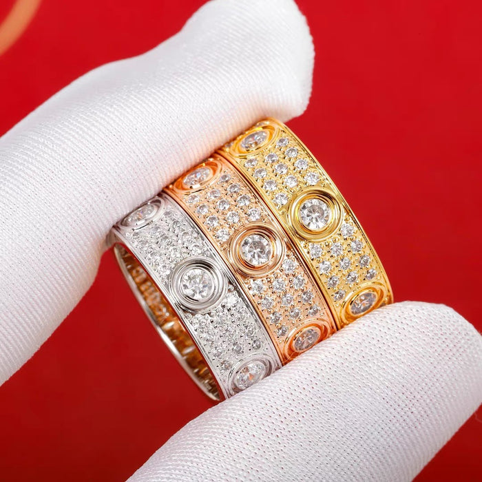 Wholesale Starry Sky Ring Pure Silver Moissanite European and American Classic