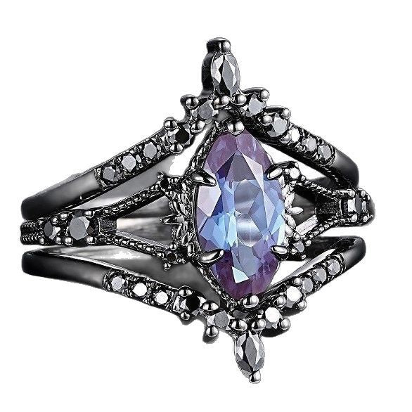 Wholesale Vintage three-piece ring set Black Warrior jewelry