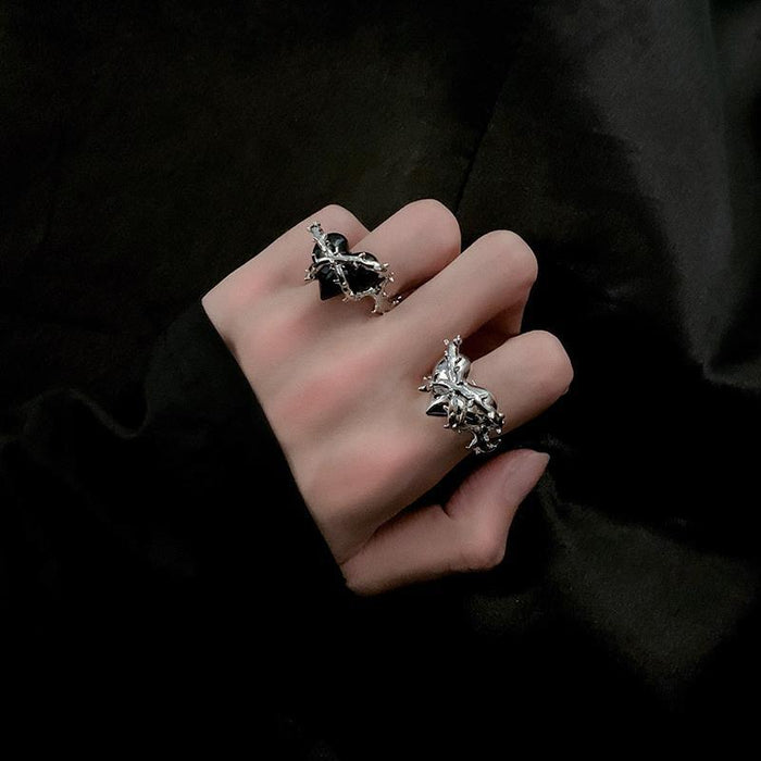 Wholesale Thorns Love Ring Female Male Punk Cold Style Advanced Sense Open Ring