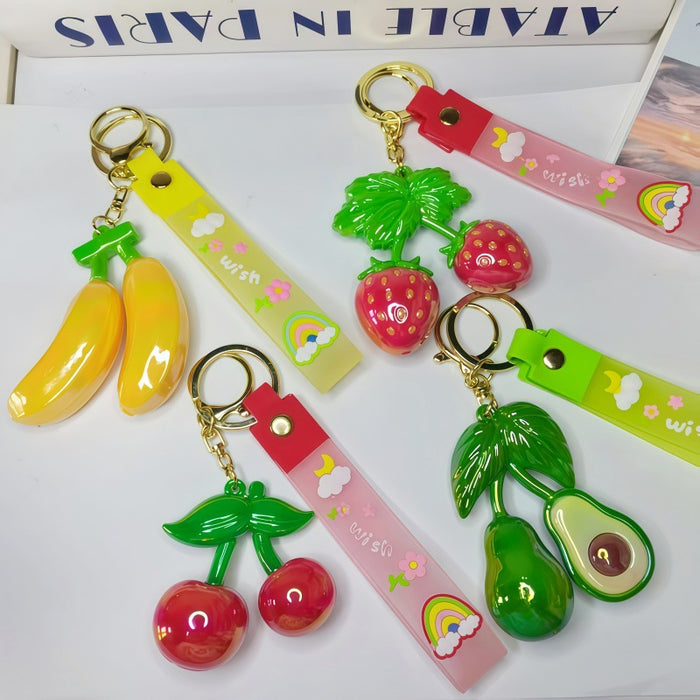 Wholesale Trendy Simulated Banana Metal Keychain DIY Bag Charm Accessory MOQ≥2